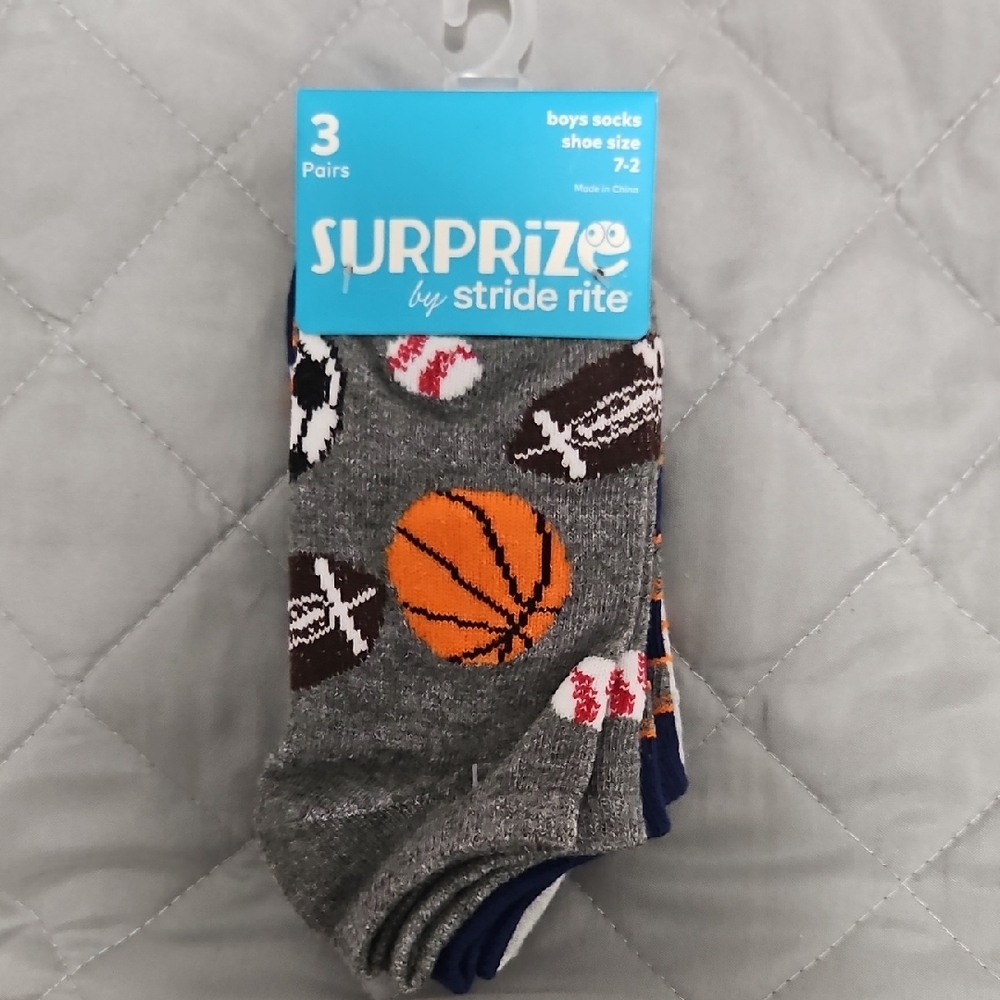 Kids' Gray and Orange Sports Socks